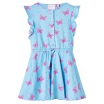 Rochie de copii cu nasturi fără mâneci, albastru 128