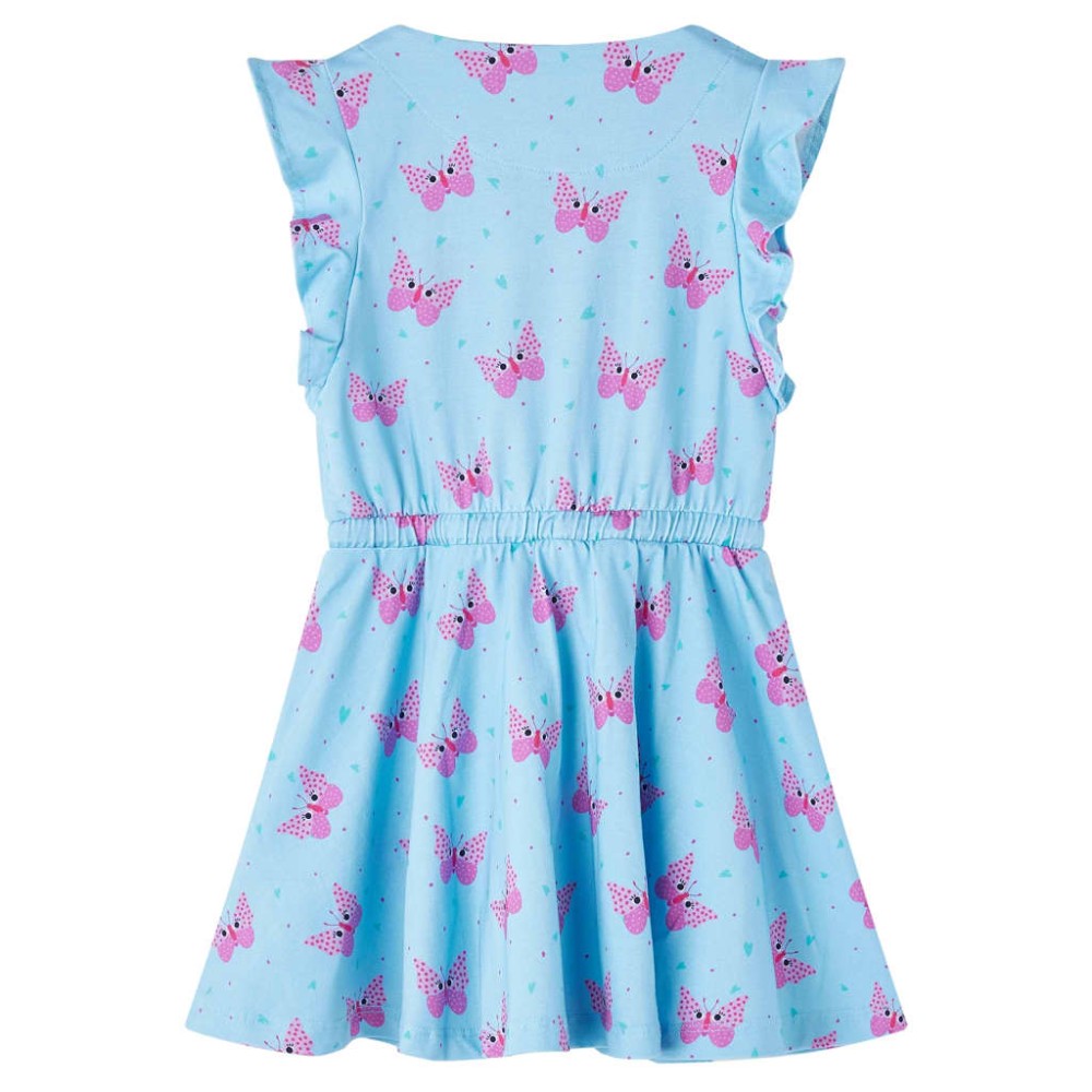 Rochie de copii cu nasturi fără mâneci, albastru 140
