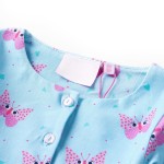 Rochie de copii cu nasturi fără mâneci, albastru 140