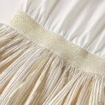 Rochie pentru copii cu mâneci scurte Ecru 128