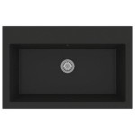 vidaXL Chiuvetă bucătărie neagră 790x500x193 mm granit vidaXL Chiuvetă bucătărie neagră 790x500x193 mm granit