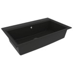 vidaXL Chiuvetă bucătărie neagră 790x500x193 mm granit vidaXL Chiuvetă bucătărie neagră 790x500x193 mm granit