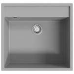 vidaXL Chiuvetă de bucătărie cu orificiu de preaplin, gri, granit vidaXL Chiuvetă de bucătărie cu orificiu de preaplin, gri, granit