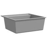 vidaXL Chiuvetă de bucătărie cu orificiu de preaplin, gri, granit vidaXL Chiuvetă de bucătărie cu orificiu de preaplin, gri, granit