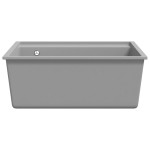 vidaXL Chiuvetă de bucătărie cu orificiu de preaplin, gri, granit vidaXL Chiuvetă de bucătărie cu orificiu de preaplin, gri, granit