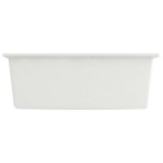 vidaXL Chiuvetă de bucătărie cu orificiu de preaplin, alb, granit vidaXL Chiuvetă de bucătărie cu orificiu de preaplin, alb, granit