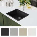 vidaXL Chiuvetă de bucătărie cu orificiu de preaplin, negru, granit vidaXL Chiuvetă de bucătărie cu orificiu de preaplin, negru, granit