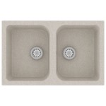 vidaXL Chiuveta de bucătărie Bej 760x480x184 mm Granit vidaXL Chiuveta de bucătărie Bej 760x480x184 mm Granit