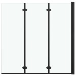 vidaXL Cabină de duș pliabilă, 3 panouri, negru, 130 x 138 cm, ESG vidaXL Cabină de duș pliabilă, 3 panouri, negru, 130 x 138 cm, ESG