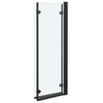 vidaXL Cabină de duș pliabilă, 3 panouri, negru, 130 x 138 cm, ESG vidaXL Cabină de duș pliabilă, 3 panouri, negru, 130 x 138 cm, ESG