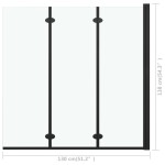 vidaXL Cabină de duș pliabilă, 3 panouri, negru, 130 x 138 cm, ESG vidaXL Cabină de duș pliabilă, 3 panouri, negru, 130 x 138 cm, ESG