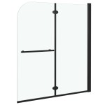 vidaXL Cabină de duș pliabilă, 2 panouri, 120 x 140 cm, ESG vidaXL Cabină de duș pliabilă, 2 panouri, 120 x 140 cm, ESG