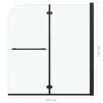 vidaXL Cabină de duș pliabilă, 2 panouri, 120 x 140 cm, ESG vidaXL Cabină de duș pliabilă, 2 panouri, 120 x 140 cm, ESG