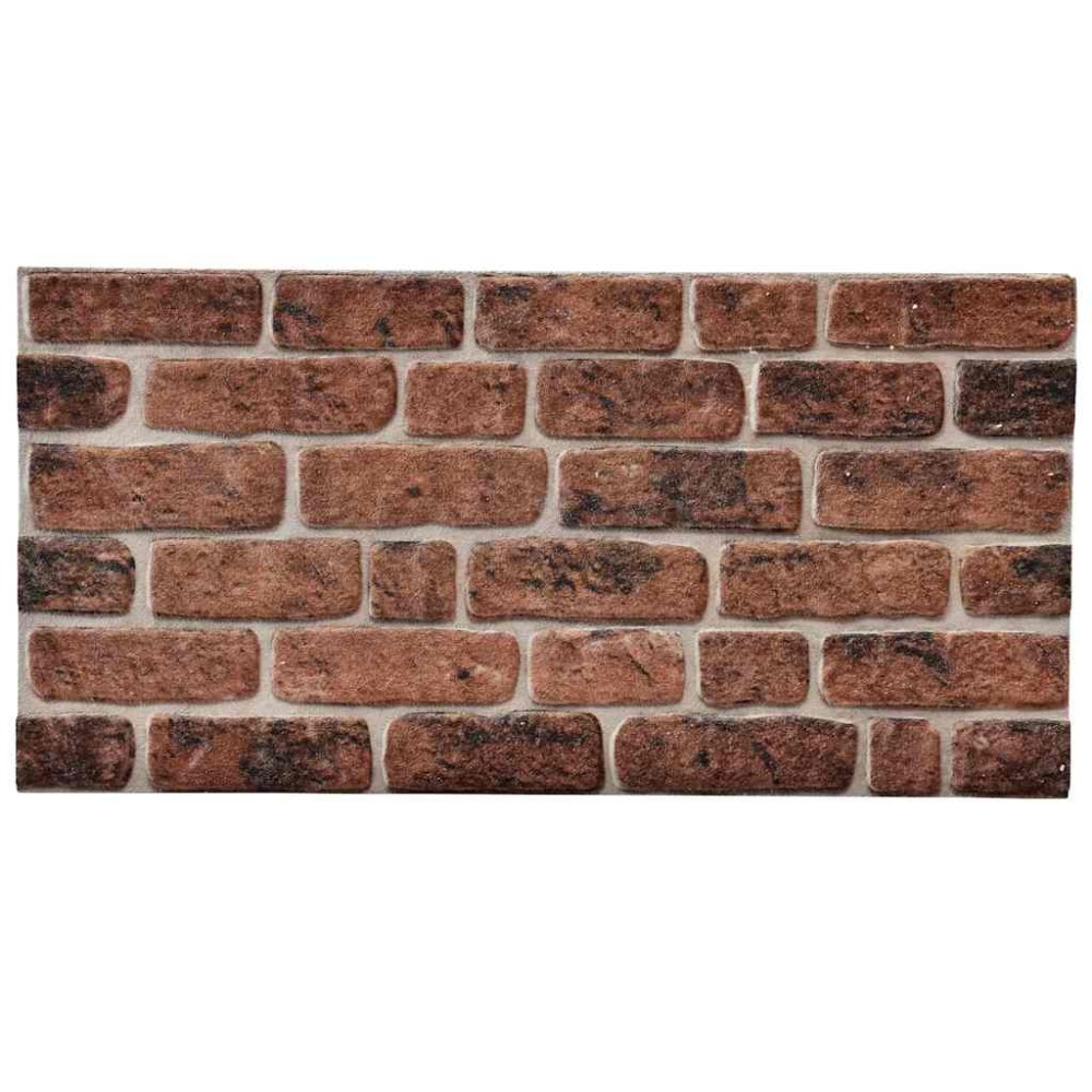 vidaXL Panouri de perete 3D, model cărămidă, maro închis, 10 buc., EPS