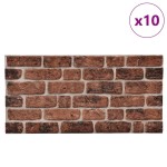 vidaXL Panouri de perete 3D, model cărămidă, maro închis, 10 buc., EPS vidaXL Panouri de perete 3D, model cărămidă, maro închis, 10 buc., EPS