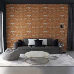 vidaXL Panouri de perete 3D, model cărămidă, maro deschis, 10 buc. EPS
