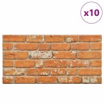 vidaXL Panouri de perete 3D, model cărămidă, maro deschis, 10 buc. EPS