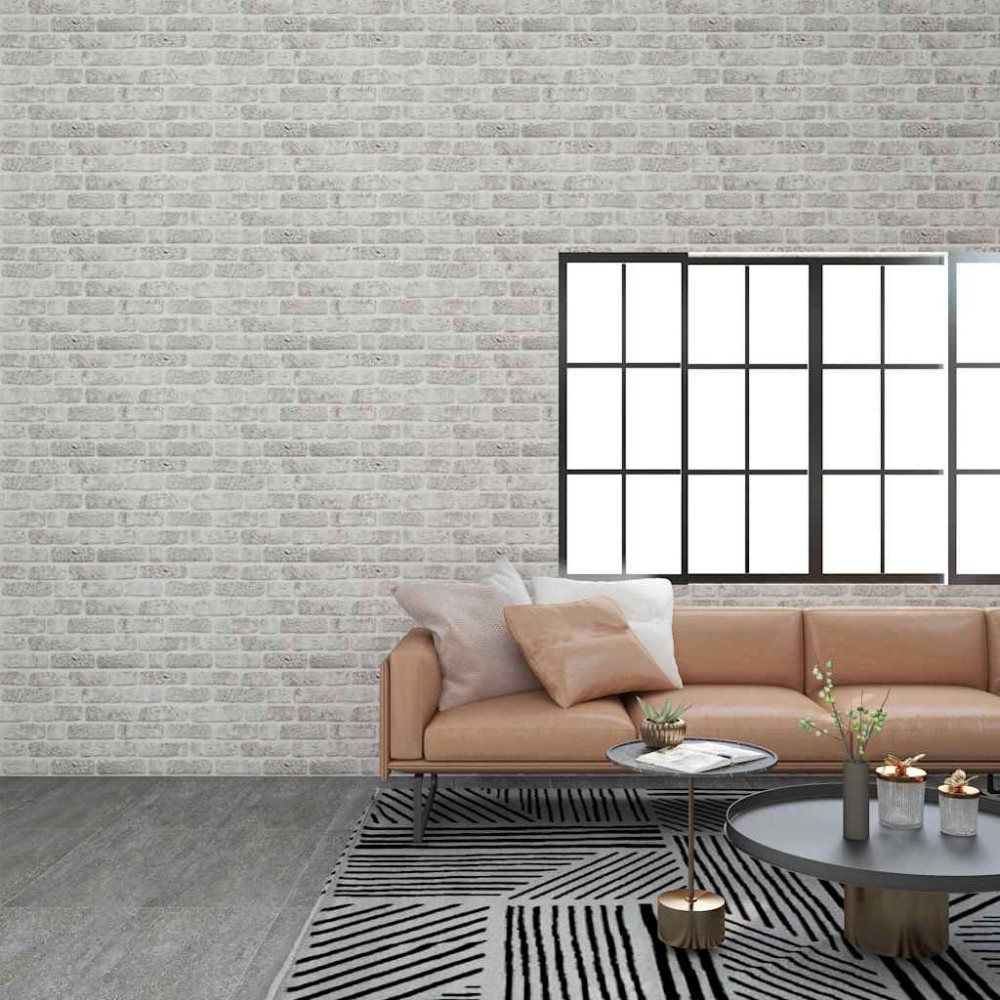vidaXL Panouri de perete 3D, model cărămidă, gri deschis, 10 buc., EPS