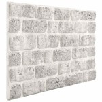 vidaXL Panouri de perete 3D, model cărămidă, gri deschis, 10 buc., EPS