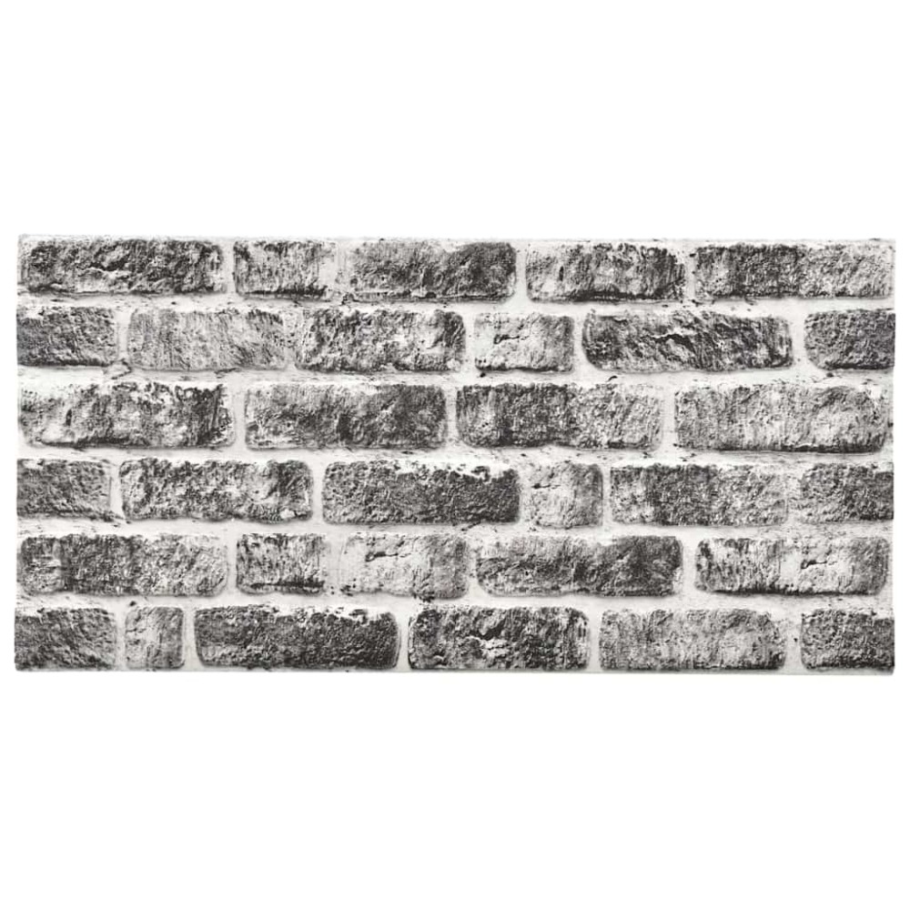 vidaXL Panouri de perete 3D, model cărămidă, gri închis, 10 buc., EPS
