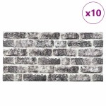 vidaXL Panouri de perete 3D, model cărămidă, gri închis, 10 buc., EPS vidaXL Panouri de perete 3D, model cărămidă, gri închis, 10 buc., EPS