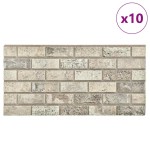 vidaXL Panouri de perete 3D, model cărămidă, nisipiu, 10 buc., EPS