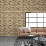 vidaXL Panouri de perete 3D, model cărămidă nisipiu închis 10 buc. EPS vidaXL Panouri de perete 3D, model cărămidă nisipiu închis 10 buc. EPS