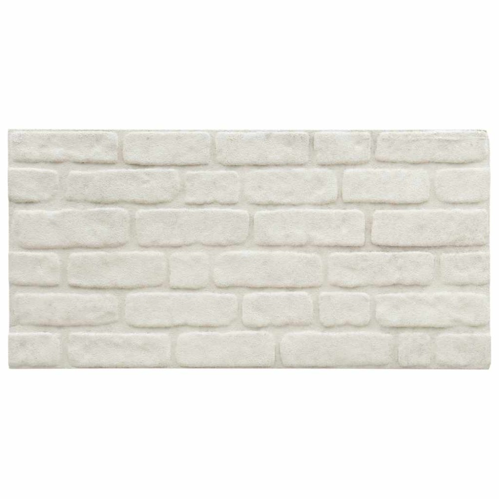 vidaXL Panouri de perete 3D, model cărămidă, alb, 10 buc., EPS