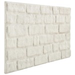 vidaXL Panouri de perete 3D, model cărămidă, alb, 10 buc., EPS vidaXL Panouri de perete 3D, model cărămidă, alb, 10 buc., EPS