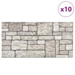 vidaXL Panouri de perete 3D, model cărămidă, gri, 10 buc., EPS vidaXL Panouri de perete 3D, model cărămidă, gri, 10 buc., EPS