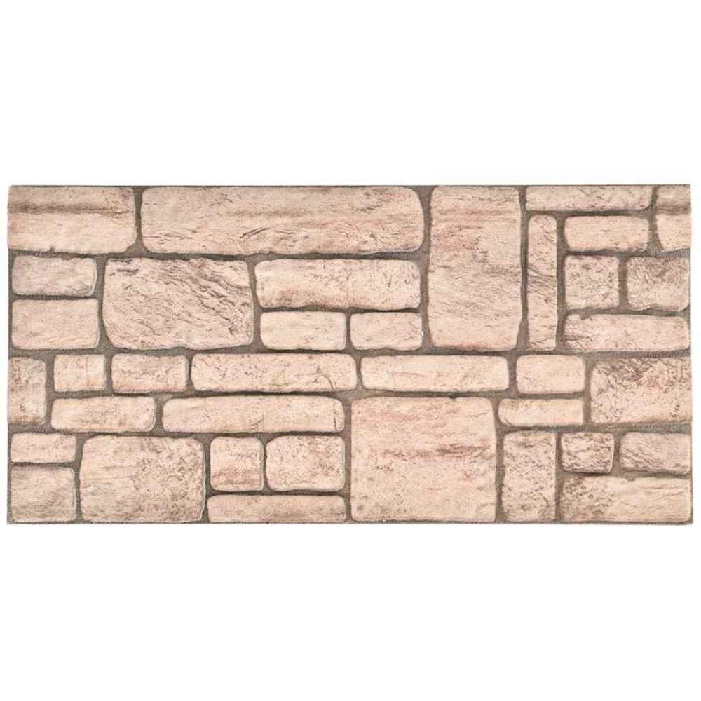 vidaXL Panouri de perete 3D, model cărămidă, bej, 10 buc., EPS