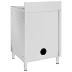 vidaXL Dulap pentru chiuvetă comercial, 60x60x96 cm, oțel inoxidabil