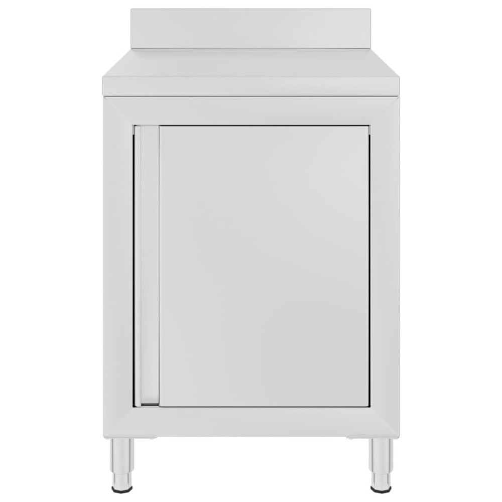 vidaXL Dulap comercial cu blat de lucru, 60x60x96 cm, oțel inoxidabil