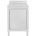 vidaXL Dulap comercial cu blat de lucru, 60x60x96 cm, oțel inoxidabil vidaXL Dulap comercial cu blat de lucru, 60x60x96 cm, oțel inoxidabil