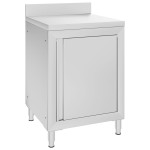 vidaXL Dulap comercial cu blat de lucru, 60x60x96 cm, oțel inoxidabil vidaXL Dulap comercial cu blat de lucru, 60x60x96 cm, oțel inoxidabil