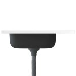 vidaXL Chiuvetă bucătărie cu scurgător, argintiu 600x600x155 mm oțel