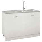 vidaXL Chiuvetă bucătărie cu 2 cuve, argintiu, 1200x500x155 mm, oțel