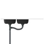 vidaXL Chiuvetă bucătărie cu 2 cuve, argintiu, 1200x500x155 mm, oțel