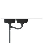 vidaXL Chiuvetă bucătărie cu 2 cuve, argintiu, 1200x600x155 mm, oțel