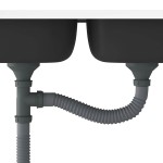 vidaXL Chiuvetă bucătărie cu 2 cuve, argintiu, 1200x600x155 mm, oțel