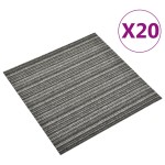 vidaXL Plăci de pardoseală, 20 buc., antracit cu dungi, 50x50 cm, 5 m² vidaXL Plăci de pardoseală, 20 buc., antracit cu dungi, 50x50 cm, 5 m²