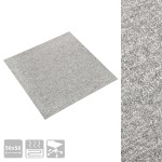 vidaXL Plăci de pardoseală, 20 buc., gri deschis, 50 x 50 cm, 5 m² vidaXL Plăci de pardoseală, 20 buc., gri deschis, 50 x 50 cm, 5 m²