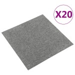 vidaXL Plăci de pardoseală, 20 buc., gri, 50 x 50 cm, 5 m² vidaXL Plăci de pardoseală, 20 buc., gri, 50 x 50 cm, 5 m²