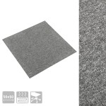 vidaXL Plăci de pardoseală, 20 buc., gri, 50 x 50 cm, 5 m² vidaXL Plăci de pardoseală, 20 buc., gri, 50 x 50 cm, 5 m²