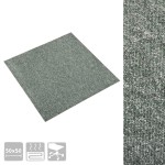 vidaXL Plăci de pardoseală, 20 buc., verde, 50 x 50 cm, 5 m² vidaXL Plăci de pardoseală, 20 buc., verde, 50 x 50 cm, 5 m²