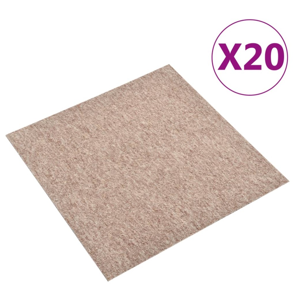 vidaXL Plăci de pardoseală, 20 buc., bej, 50 x 50 cm, 5 m²