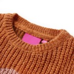 Pulover pentru copii tricotat, coniac, 104