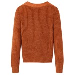 Pulover pentru copii tricotat, coniac, 116