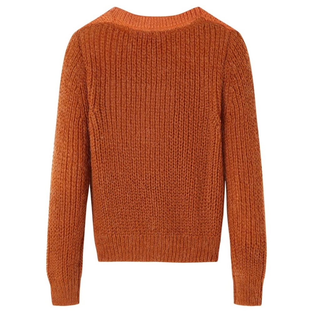Pulover pentru copii tricotat, coniac, 128