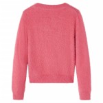 Pulover pentru copii tricotat, roz antichizat, 128